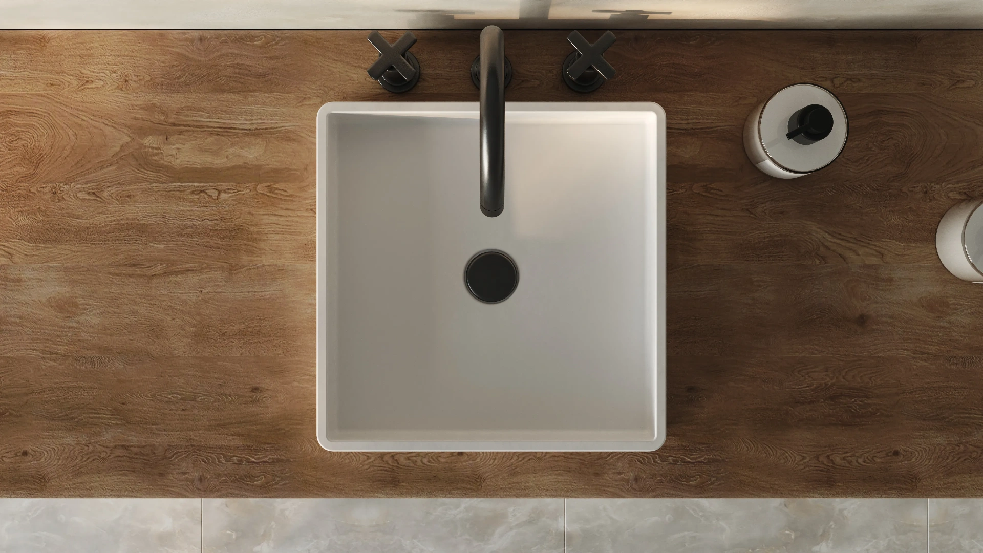 Handcrafted concrete sink in workshop