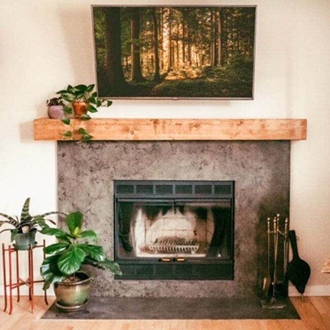 Concrete Fireplace Surround