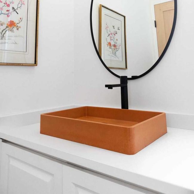 Lily Rectangle Concrete Sink