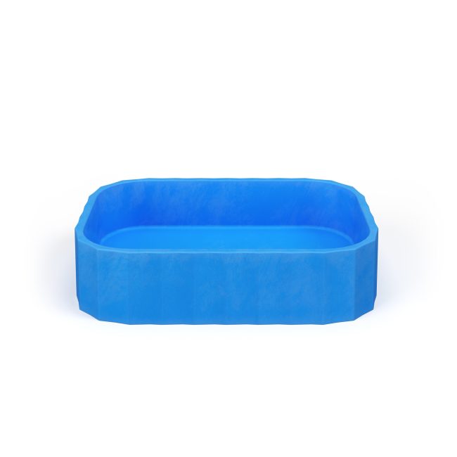 Clio rectangle concrete sink blue - Lapis