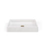 Lily rectangle concrete sink white beige - Natural