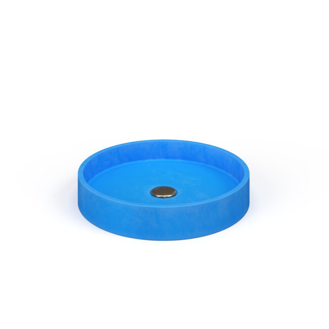 Lily round concrete sink blue - Lapis
