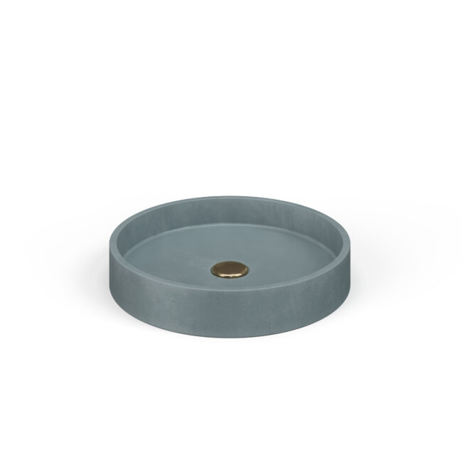 Lily round concrete sink gray - Slate 1