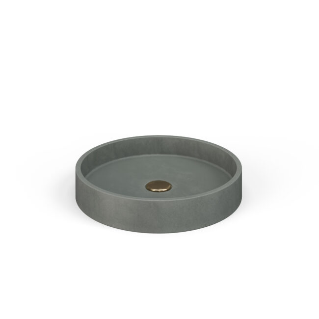 Lily round concrete sink gray - Stone 1