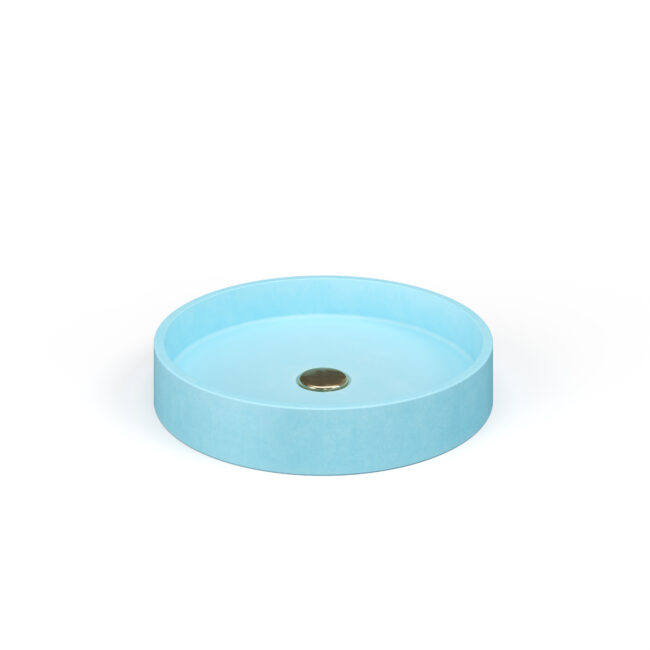 Lily round concrete sink light blue - Arctic