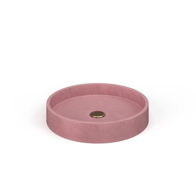 Lily round concrete sink pink purple - Blush