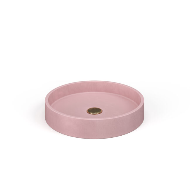 Lily round concrete sink pink purple- Lace