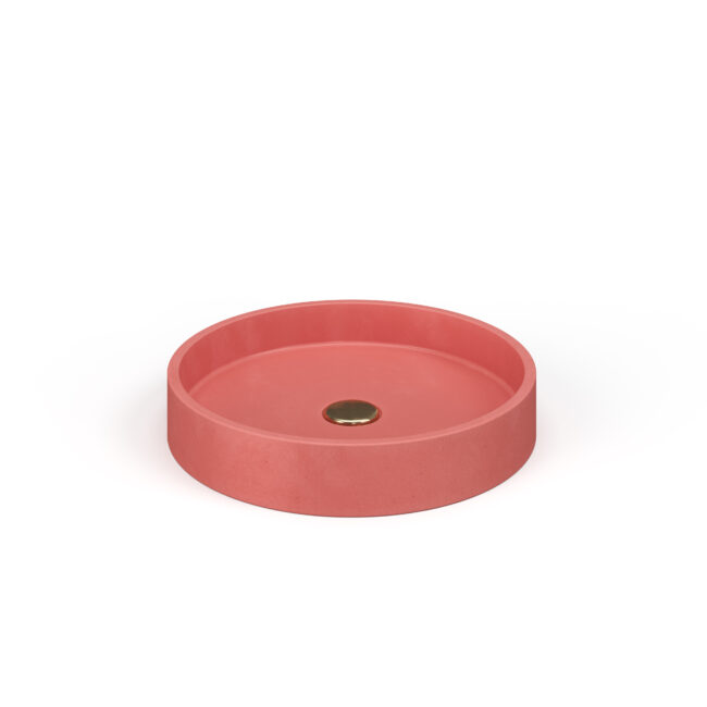 Lily round concrete sink red - Bliss