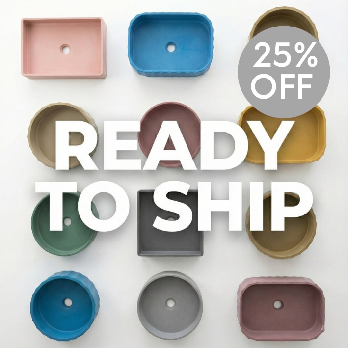 Ready to Ship Concrete Sinks