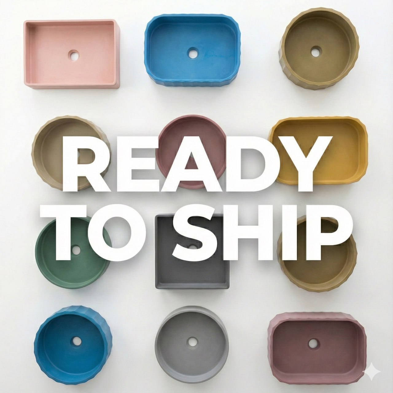 Ready to Ship Concrete Sinks