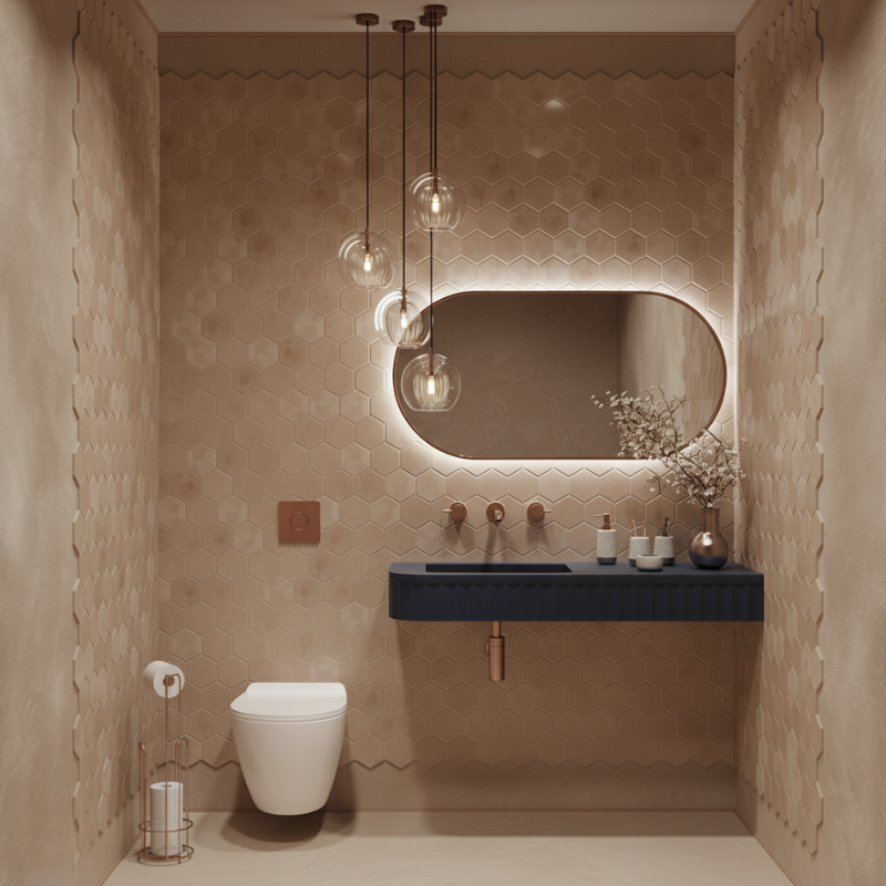 Maya - Right Corner Wall Mounted Concrete Sink - Image 3